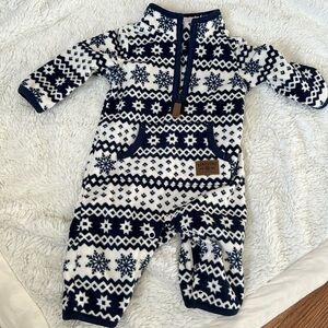 Carters Boys Fair Isle Coverall Jumpsuit Navy Size 3 Months
